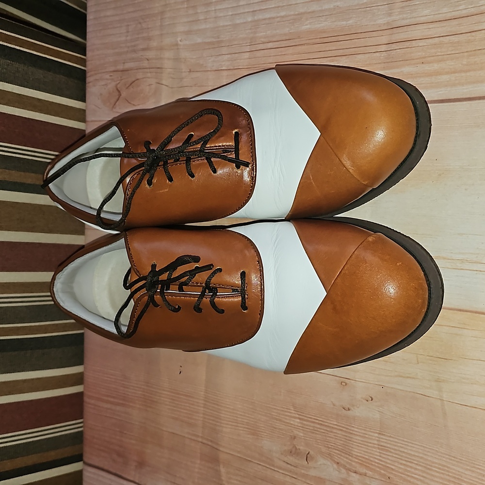 FootJoy Women's Tan and White Loafers